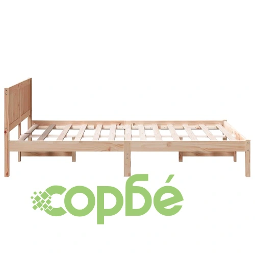 Рамка за легло от масивна борова дървесина 120x190 см кафяв цвят ➤ топ цена ➤ sorbe.bg
