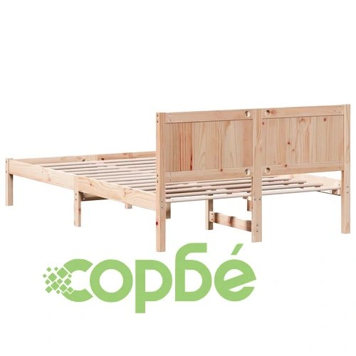 Рамка за легло от масивна борова дървесина 120x190 см кафяв цвят ➤ топ цена ➤ sorbe.bg