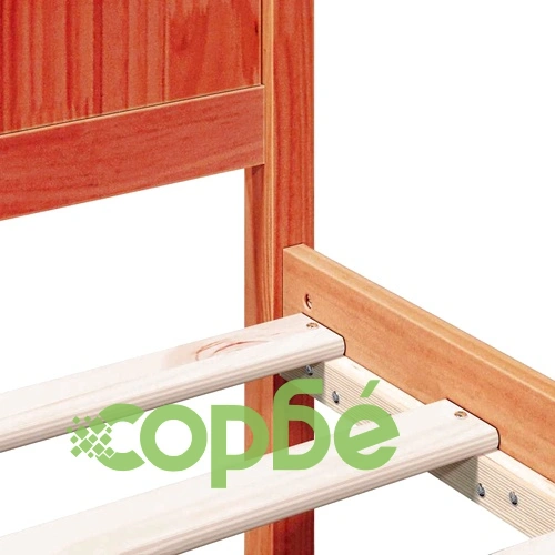 Рамка за легло от масивна борова дървесина - кафяво 80x200 см ➤ топ цена ➤ sorbe.bg