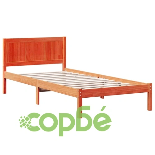 Рамка за легло от масивна борова дървесина - кафяво 80x200 см ➤ топ цена ➤ sorbe.bg