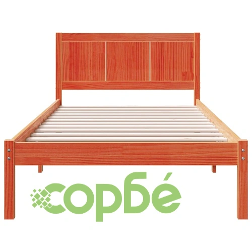 Рамка за легло от масивна борова дървесина - кафяво 80x200 см ➤ топ цена ➤ sorbe.bg
