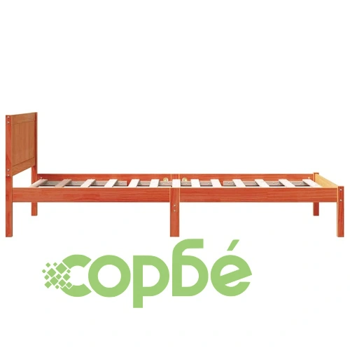 Рамка за легло от масивна борова дървесина - кафяво 80x200 см ➤ топ цена ➤ sorbe.bg