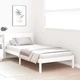 Рамка за легло от масивна борова дървесина бяла 90x200 см