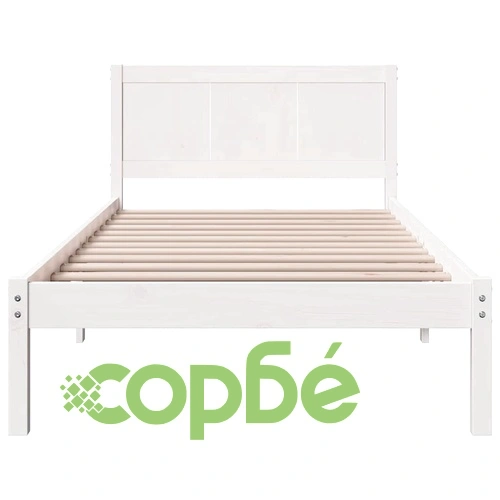 Рамка за легло от масивна борова дървесина бяла 90x200 см ➤ топ цена ➤ sorbe.bg