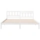Рамка за легло с табла бяла 200x200 см масивно борово дърво