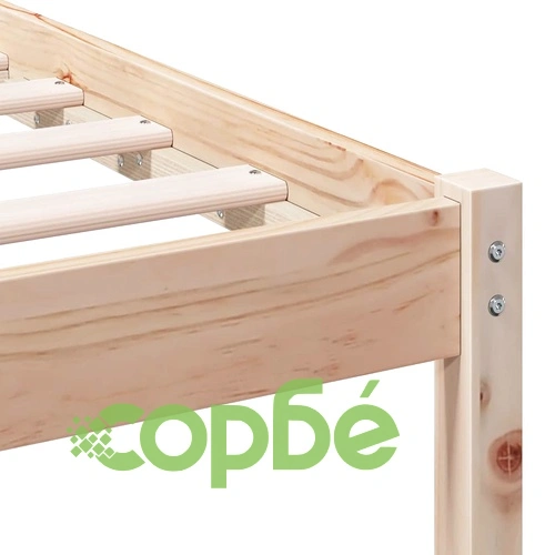 Рамка за легло с табла от масивно борово дърво 160x200 см кафяво ➤ топ цена ➤ sorbe.bg