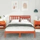 Рамка за легло с табла восъчнокафяв цвят 140x190 см борово дърво масив