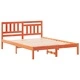 Рамка за легло с табла Восъчнокафяв 120x190 см Борово дърво масив