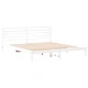 Рамка за легло с табла бяла 200x200 см масивно борово дърво