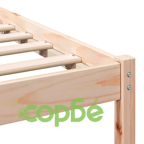 Рамка за легло с табла от масивно борово дърво 160x200 см кафяв цвят ➤ топ цена ➤ sorbe.bg