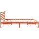 Рамка за легло с табла восъчнокафяв цвят 140x190 см масивна борова дървесина