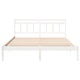 Рамка за легло с табла от масивно борово дърво, бяла, 160x200 см