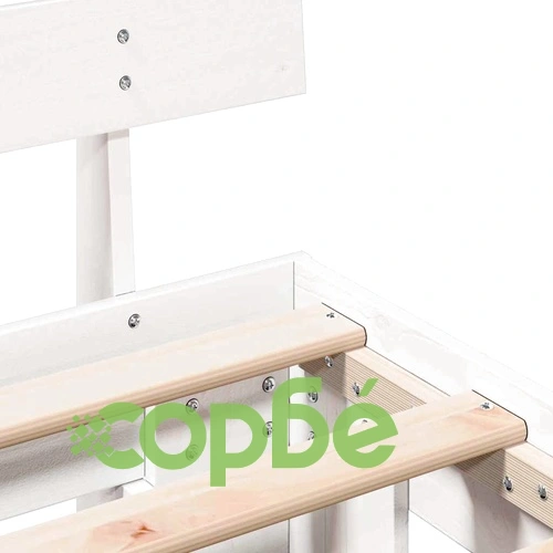 Рамка за легло с табла бяла 160x200 см масивна борова дървесина ➤ топ цена ➤ sorbe.bg