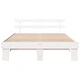 Рамка за легло с табла бяла 160x200 см масивна борова дървесина
