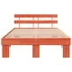 Рамка за легло с табла кафяво 120x200 см масивна борова дървесина
