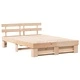 Рамка за легло с табла от масивно борово дърво 160x200 см - кафяв цвят