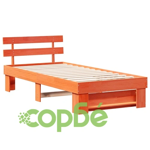 Рамка за легло с табла Восъчнокафяв 80x200 см Борово дърво масив ➤ топ цена ➤ sorbe.bg