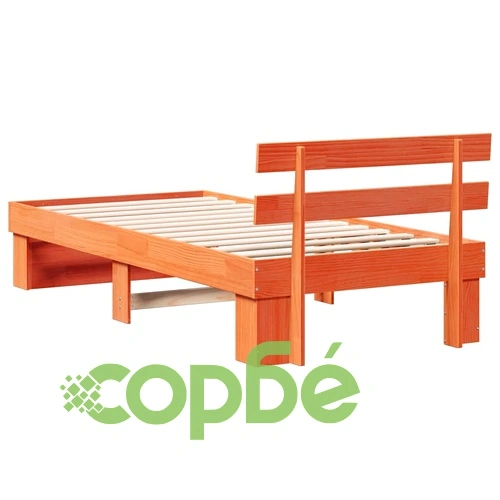 Рамка за легло с табла Восъчнокафяв 80x200 см Борово дърво масив ➤ топ цена ➤ sorbe.bg