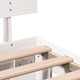 Рамка за легло с чекмеджета Бяло 80x200 см Борово дърво масив