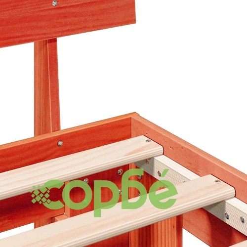 Рамка за легло с табла - Восъчнокафяв, 180 x 200 cm, Масивно борово дърво ➤ топ цена ➤ sorbe.bg