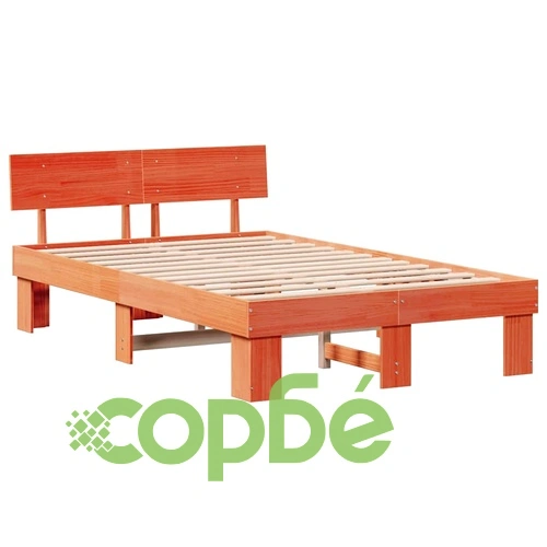 Рамка за легло с табла восъчнокафяв цвят 140x190 см масивно борово дърво ➤ топ цена ➤ sorbe.bg