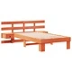Рамка за легло с нощни шкафчета от масивно борово дърво 90x190 см, восъчнокафяв цвят