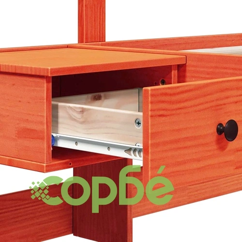 Рамка за легло с нощни шкафчета 75x190 см масивна борова дървесина восъчнокафяв ➤ топ цена ➤ sorbe.bg