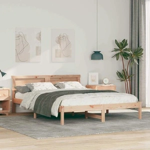 Рамка за легло с LED осветление и таблата 160x200 см от масивно борово дърво