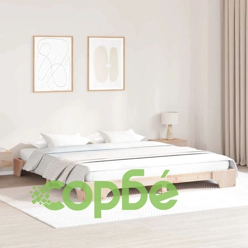 Рамка за легло от масивно борово дърво 180x200 см с ламелна рамка ➤ топ цена ➤ sorbe.bg