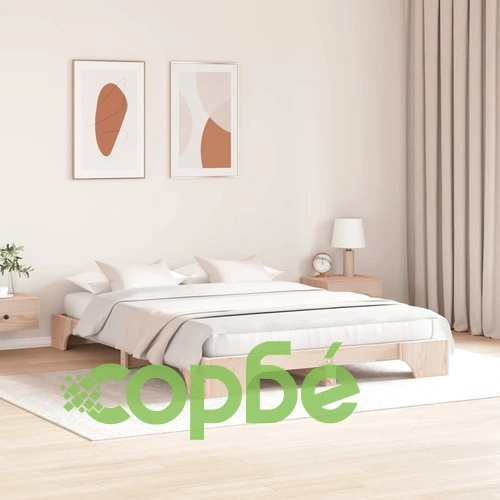 Рамка за легло от масивно борово дърво 150x200 см, височина 20 см ➤ топ цена ➤ sorbe.bg