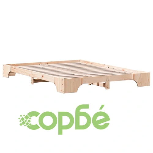 Рамка за легло от масивно борово дърво 140x200 см, височина 20 см ➤ топ цена ➤ sorbe.bg