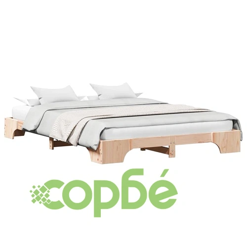 Рамка за легло от масивно борово дърво 140x200 см, височина 20 см ➤ топ цена ➤ sorbe.bg