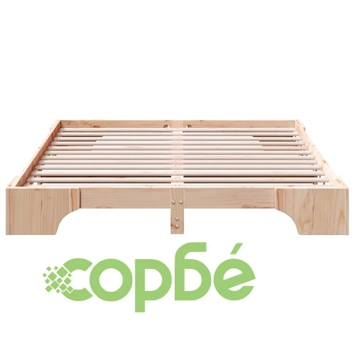 Рамка за легло от масивно борово дърво 140x200 см, височина 20 см ➤ топ цена ➤ sorbe.bg