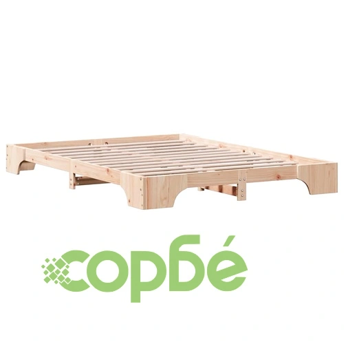 Рамка за легло от масивно борово дърво 140x200 см, височина 20 см ➤ топ цена ➤ sorbe.bg