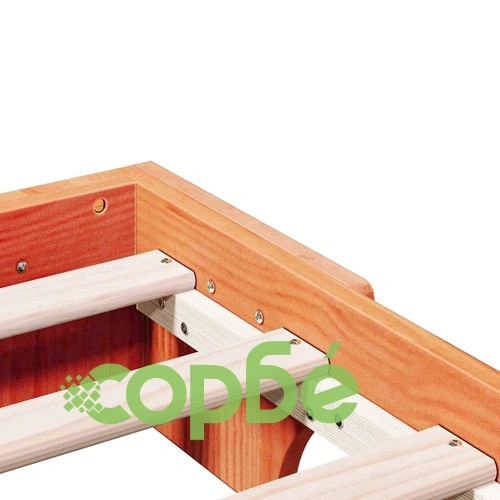 Рамка за легло от масивно борово дърво 140x200 см, восъчно кафяв цвят ➤ топ цена ➤ sorbe.bg