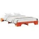Рамка за легло от масивна борова дървесина с восъчно покритие кафяв цвят 120x200 см