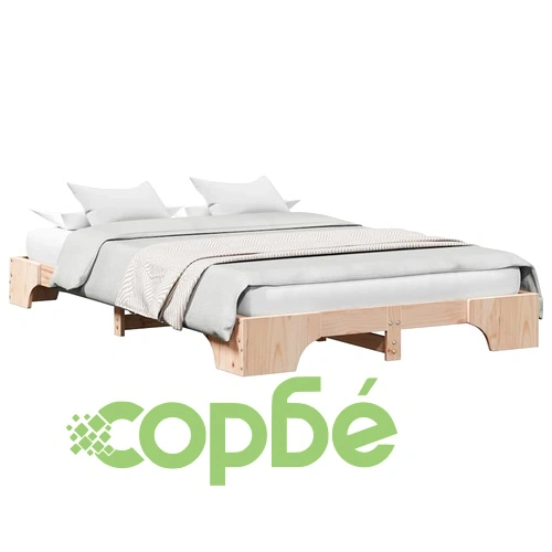 Рамка за легло от масивно борово дърво 120x190 см - височина 20 см ➤ топ цена ➤ sorbe.bg