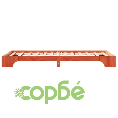 Рамка за легло от масивен бор 75x190 см восъчно кафяво покритие ➤ топ цена ➤ sorbe.bg