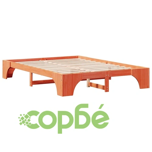 Рамка за легло от масивен бор восъчно кафяв 160x200 см ➤ топ цена ➤ sorbe.bg