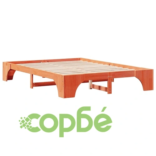 Рамка за легло от масивен бор восъчно кафяв 160x200 см ➤ топ цена ➤ sorbe.bg