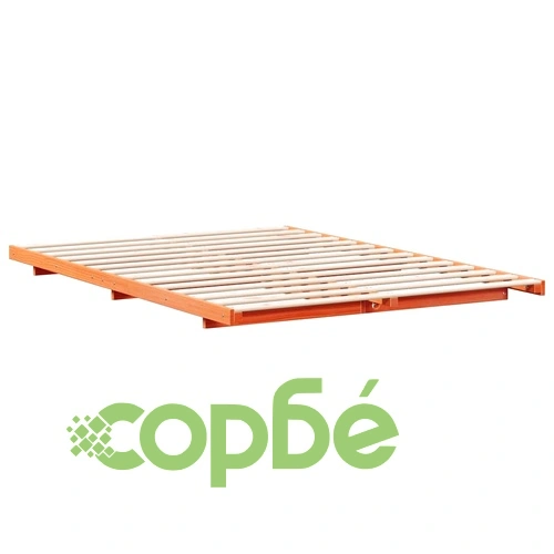 Леглово дъно в японски стил восъчнокафяв цвят 140x200 см борово дърво масив ➤ топ цена ➤ sorbe.bg