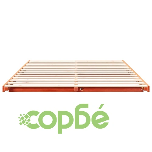 Леглово дъно в японски стил восъчнокафяв цвят 140x200 см борово дърво масив ➤ топ цена ➤ sorbe.bg