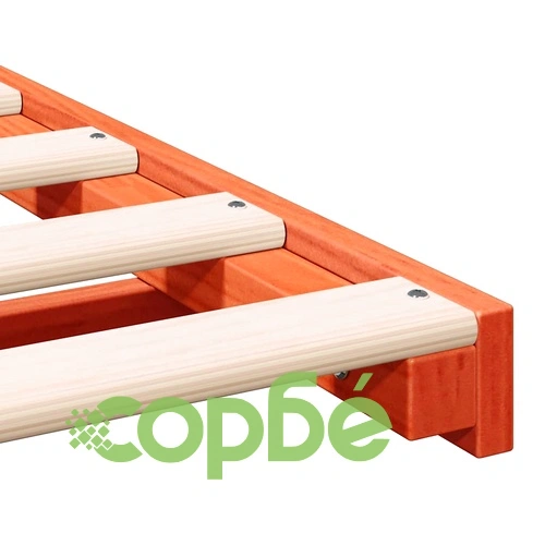 Леглово дъно в японски стил восъчнокафяв 140 x 210 cm борово дърво масив ➤ топ цена ➤ sorbe.bg