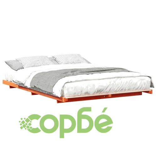 Леглово дъно в японски стил восъчнокафяв 140 x 210 cm борово дърво масив ➤ топ цена ➤ sorbe.bg