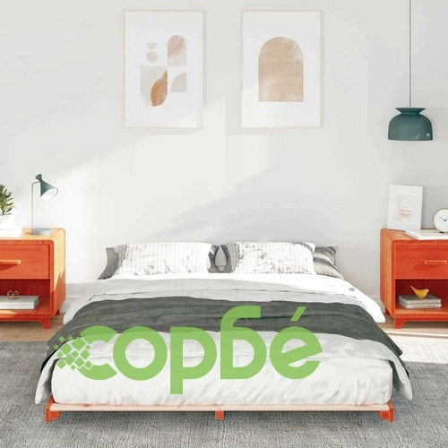 Леглово дъно в японски стил восъчнокафяв 140 x 210 cm борово дърво масив ➤ топ цена ➤ sorbe.bg