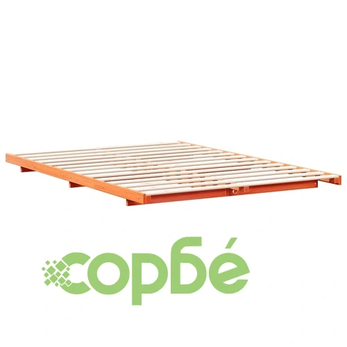 Леглово дъно в японски стил восъчнокафяв 140 x 210 cm борово дърво масив ➤ топ цена ➤ sorbe.bg