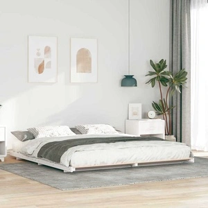 Леглово дъно в японски стил - бяло 200x210 см от масивно борово дърво