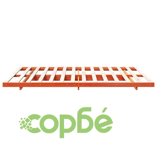 Леглово дъно от масивно борово дърво 140x220 см в восъчнокафяв цвят ➤ топ цена ➤ sorbe.bg