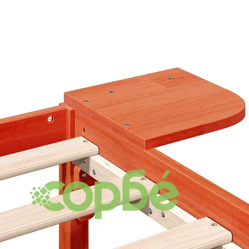 Легло с нощни шкафчета от масивно борово дърво, кафяво, 200x200 см ➤ топ цена ➤ sorbe.bg