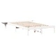 Рамка за легло с нощни масички от масивно борово дърво бяла 120x200 см